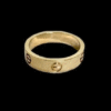 Elegant 18k Yellow Gold Love Ring – Size 6