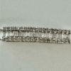 18K White Gold Horizontal Bar Natural Diamond Bracelet - 7" Adjustable